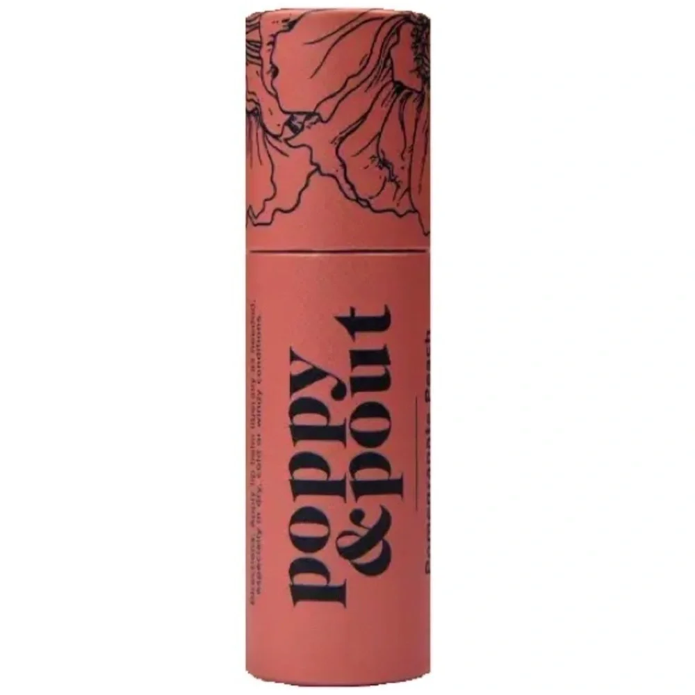 Poppy & Pout Lip Balm Sealed Flavor: Pomegranate Peach